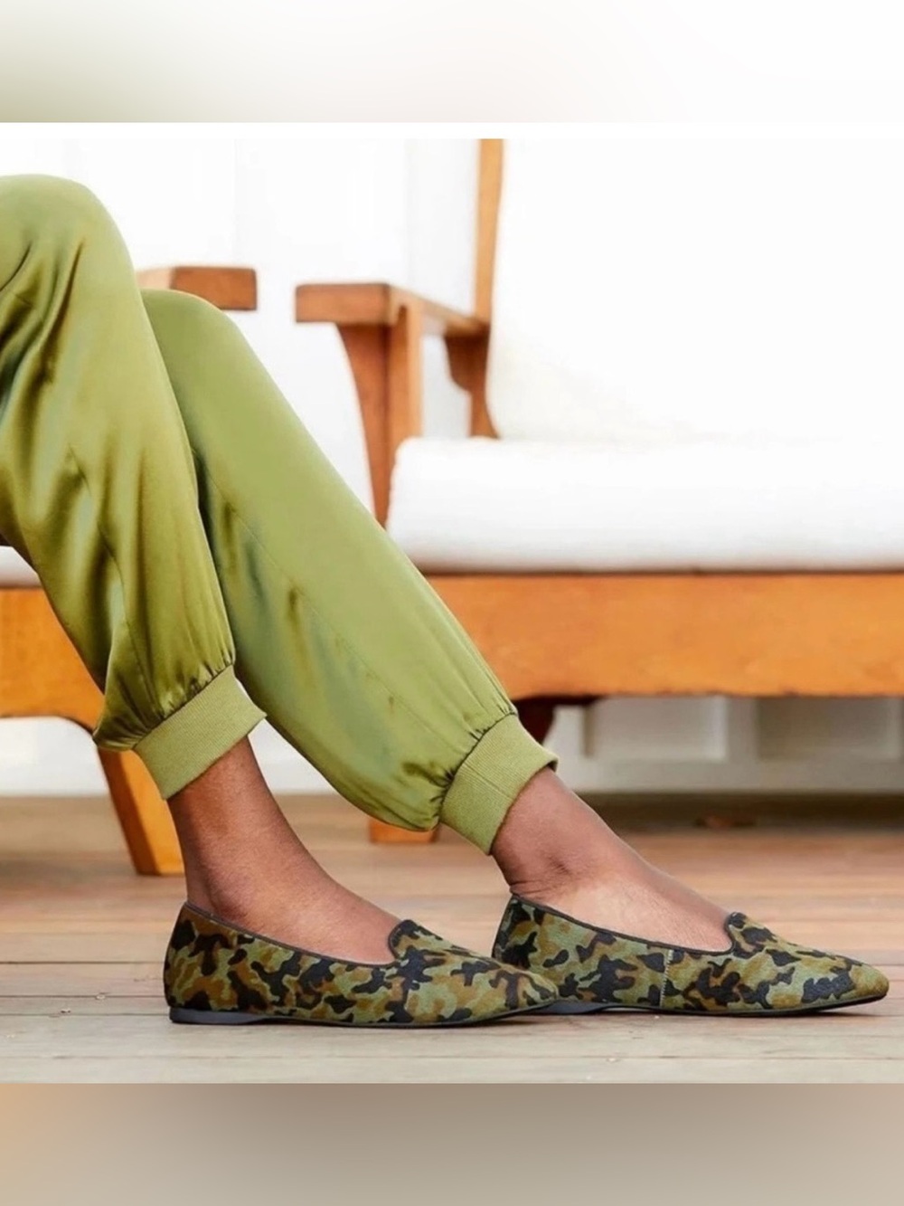 BIRDIES The Blackbird aka The Night Owl in Camo Calf Hair Shoes Loafers Sz. 7